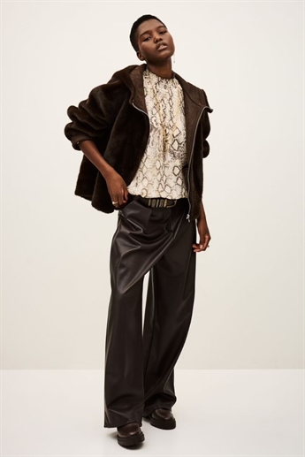 Ba&sh, PANDY faux fur coat, Chocolat